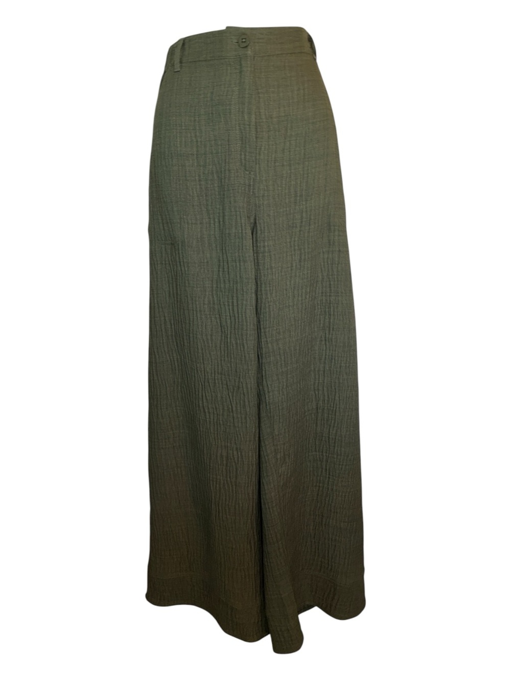 Max Studio Wide Leg pants Women's XL, Olive Green, Flat Front, zip front. euc